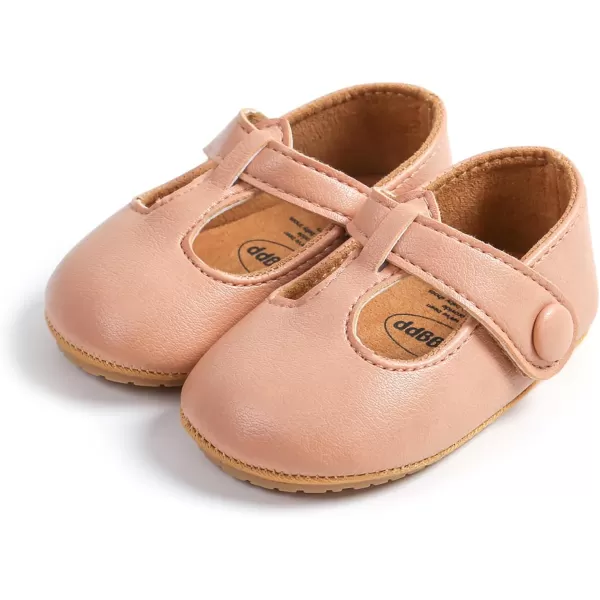 SOFMUO Baby Boys Girls Lace Up Leather Sneakers Soft Rubber Sole Infant Moccasins Newborn Oxford Loafers AntiSlip Toddler Wedding Uniform Dress ShoesA02Pink