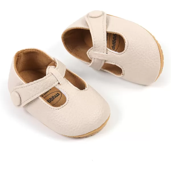SOFMUO Baby Boys Girls Lace Up Leather Sneakers Soft Rubber Sole Infant Moccasins Newborn Oxford Loafers AntiSlip Toddler Wedding Uniform Dress ShoesA02Beige