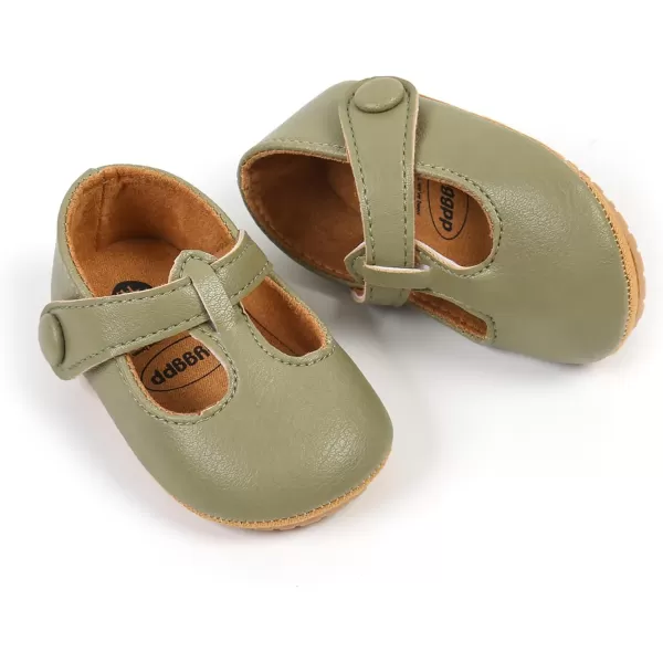 SOFMUO Baby Boys Girls Lace Up Leather Sneakers Soft Rubber Sole Infant Moccasins Newborn Oxford Loafers AntiSlip Toddler Wedding Uniform Dress ShoesA02Green