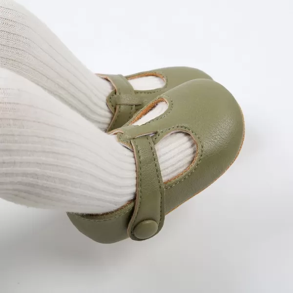 SOFMUO Baby Boys Girls Lace Up Leather Sneakers Soft Rubber Sole Infant Moccasins Newborn Oxford Loafers AntiSlip Toddler Wedding Uniform Dress ShoesA02Green