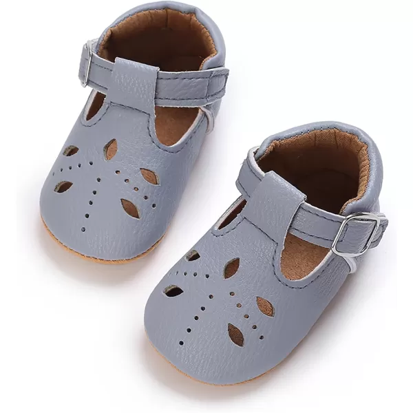 SOFMUO Baby Boys Girls Lace Up Leather Sneakers Soft Rubber Sole Infant Moccasins Newborn Oxford Loafers AntiSlip Toddler Wedding Uniform Dress ShoesA05Blue