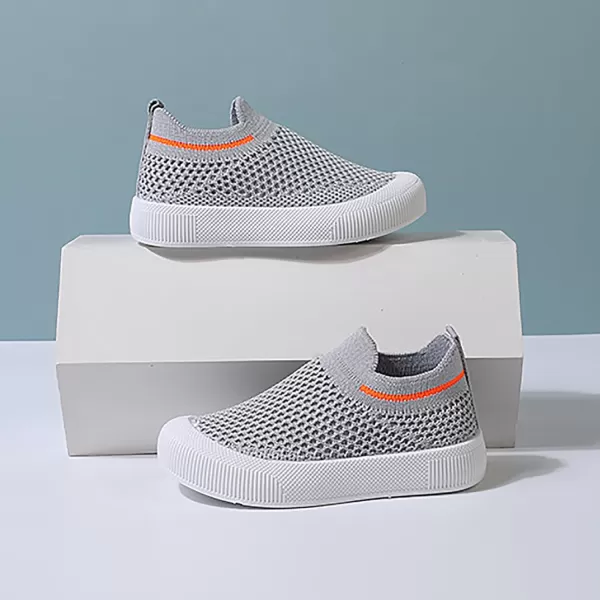 SOFMUO Baby Boys Girls Toddler Sneakers Kids Lightweight Knit Walking Shoes Mesh Breathable Tennis Trainers Shoe 13 YrsA3Grey