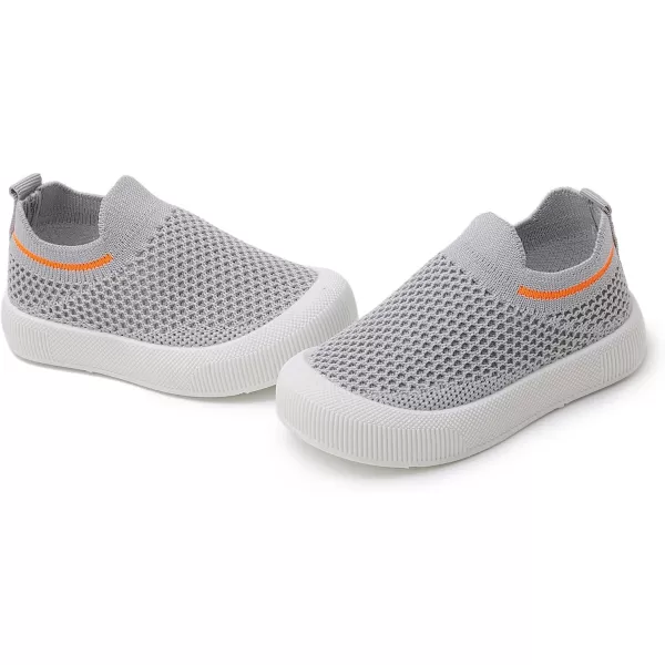 SOFMUO Baby Boys Girls Toddler Sneakers Kids Lightweight Knit Walking Shoes Mesh Breathable Tennis Trainers Shoe 13 YrsA3Grey