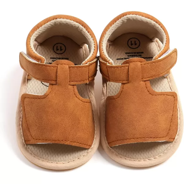 SOFMUO Baby Girl Sandals Bowknot Soft Infant Girls Princess Dress Summer Walking ShoesA01Brown