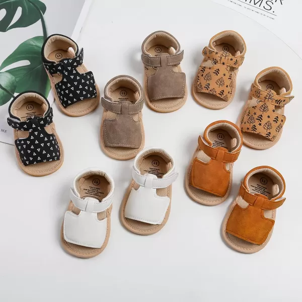 SOFMUO Baby Girl Sandals Bowknot Soft Infant Girls Princess Dress Summer Walking ShoesA01Brown