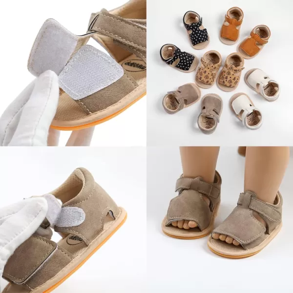 SOFMUO Baby Girl Sandals Bowknot Soft Infant Girls Princess Dress Summer Walking ShoesA01Brown