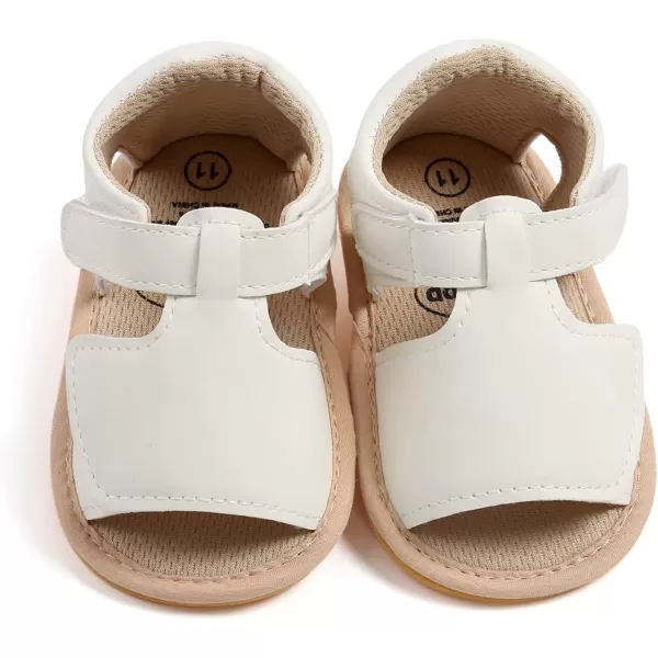 SOFMUO Baby Girl Sandals Bowknot Soft Infant Girls Princess Dress Summer Walking ShoesA01White