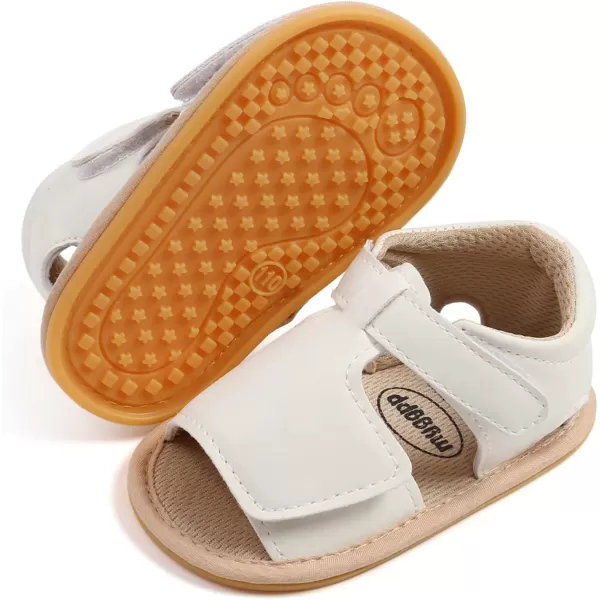 SOFMUO Baby Girl Sandals Bowknot Soft Infant Girls Princess Dress Summer Walking ShoesA01White