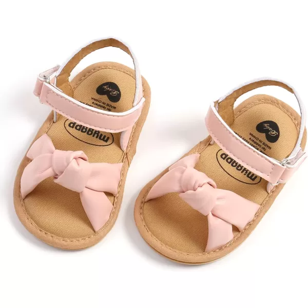 SOFMUO Baby Girl Sandals Bowknot Soft Infant Girls Princess Dress Summer Walking ShoesA02Pink