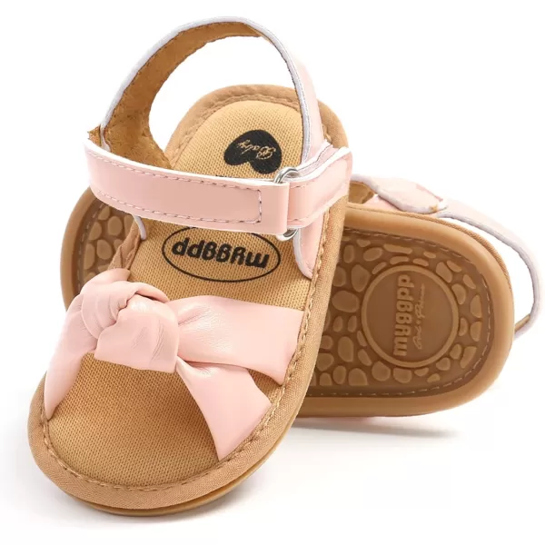 SOFMUO Baby Girl Sandals Bowknot Soft Infant Girls Princess Dress Summer Walking ShoesA02Pink