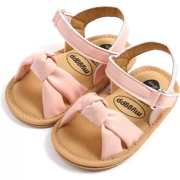 SOFMUO Baby Girl Sandals Bowknot Soft Infant Girls Princess Dress Summer Walking ShoesA02Pink