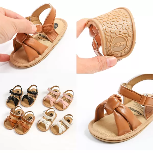 SOFMUO Baby Girl Sandals Bowknot Soft Infant Girls Princess Dress Summer Walking ShoesA02Pink