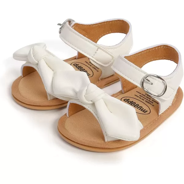 SOFMUO Baby Girl Sandals Bowknot Soft Infant Girls Princess Dress Summer Walking ShoesAWhite