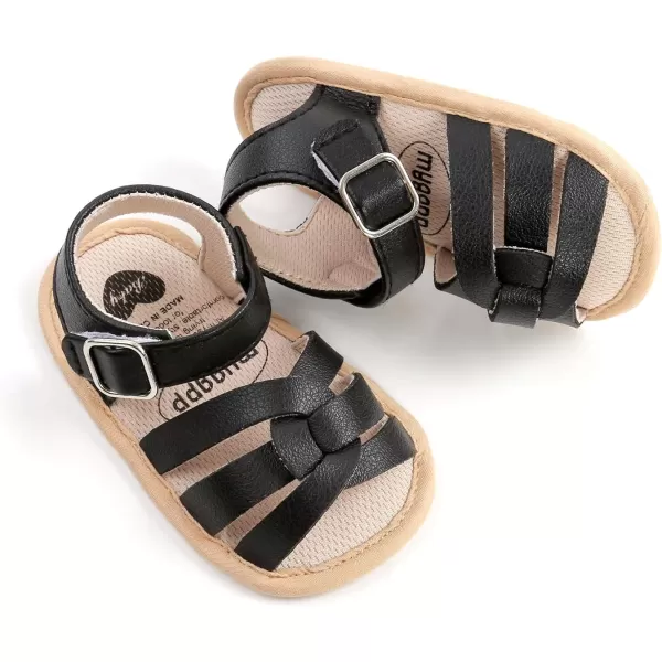 SOFMUO Baby Girl Sandals Bowknot Soft Infant Girls Princess Dress Summer Walking ShoesBBlack