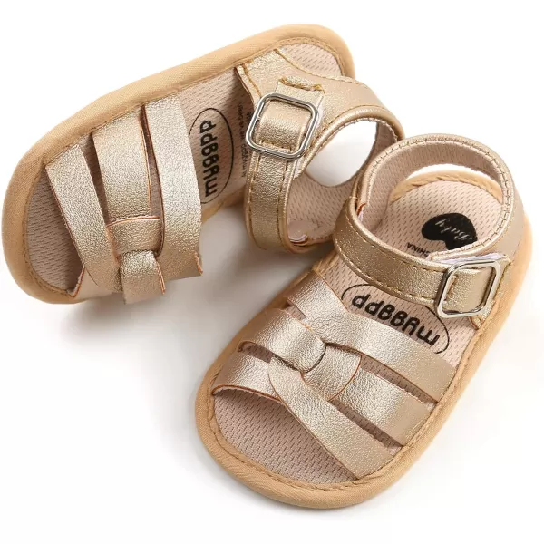 SOFMUO Baby Girl Sandals Bowknot Soft Infant Girls Princess Dress Summer Walking ShoesBGold