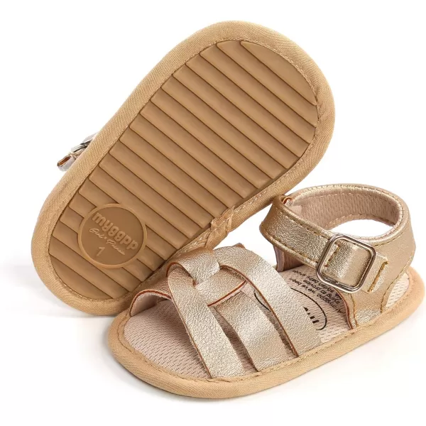 SOFMUO Baby Girl Sandals Bowknot Soft Infant Girls Princess Dress Summer Walking ShoesBGold