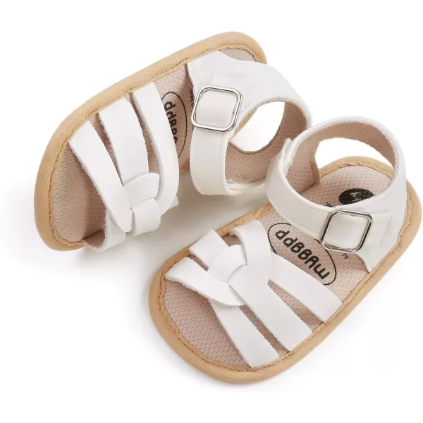 SOFMUO Baby Girl Sandals Bowknot Soft Infant Girls Princess Dress Summer Walking ShoesBWhite
