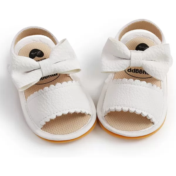 SOFMUO Baby Girl Sandals Bowknot Soft Infant Girls Princess Dress Summer Walking ShoesCWhite