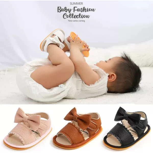 SOFMUO Baby Girl Sandals Bowknot Soft Infant Girls Princess Dress Summer Walking ShoesCWhite