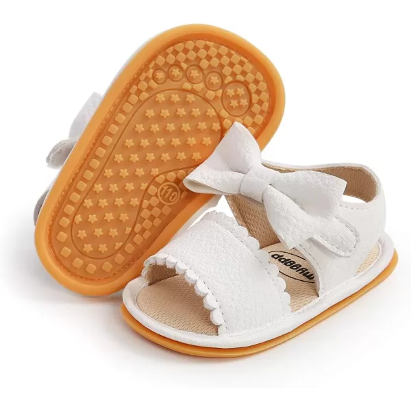 SOFMUO Baby Girl Sandals Bowknot Soft Infant Girls Princess Dress Summer Walking ShoesCWhite