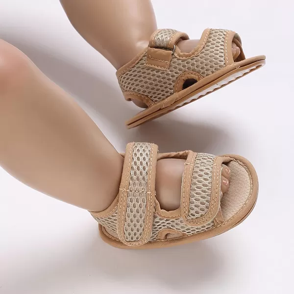 SOFMUO Baby Girls Boys Sparkly Bowknot Sandals Premium Soft AntiSlip Rubber Sole Infant Summer Outdoor Shoes Toddler First WalkersA01Khaki