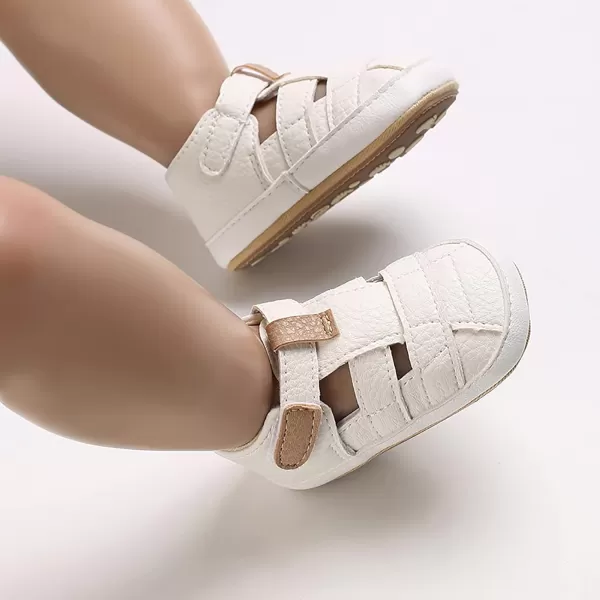 SOFMUO Baby Girls Boys Sparkly Bowknot Sandals Premium Soft AntiSlip Rubber Sole Infant Summer Outdoor Shoes Toddler First WalkersA06White
