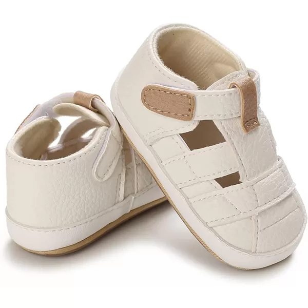 SOFMUO Baby Girls Boys Sparkly Bowknot Sandals Premium Soft AntiSlip Rubber Sole Infant Summer Outdoor Shoes Toddler First WalkersA06White