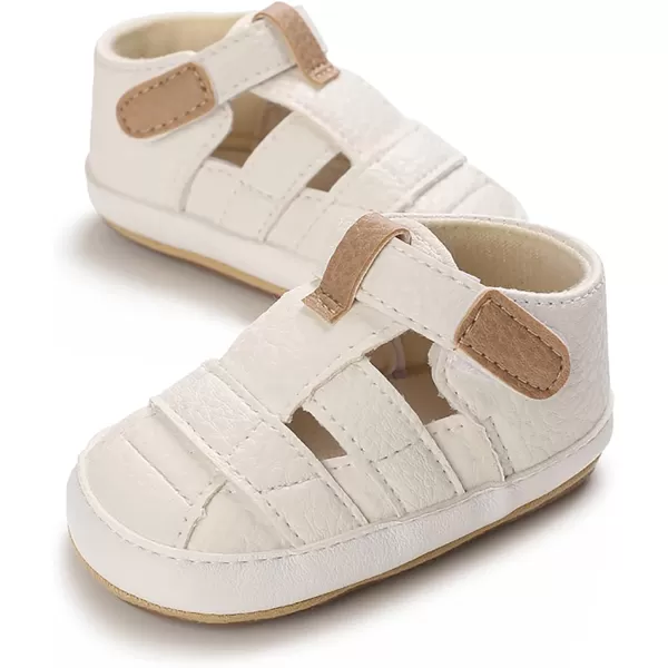 SOFMUO Baby Girls Boys Sparkly Bowknot Sandals Premium Soft AntiSlip Rubber Sole Infant Summer Outdoor Shoes Toddler First WalkersA06White