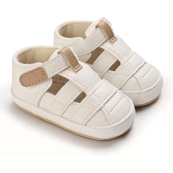 SOFMUO Baby Girls Boys Sparkly Bowknot Sandals Premium Soft AntiSlip Rubber Sole Infant Summer Outdoor Shoes Toddler First WalkersA06White
