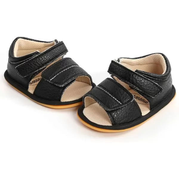 SOFMUO Baby Girls Boys Sparkly Bowknot Sandals Premium Soft AntiSlip Rubber Sole Infant Summer Outdoor Shoes Toddler First WalkersA2Black