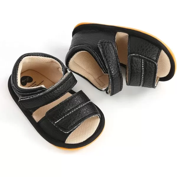 SOFMUO Baby Girls Boys Sparkly Bowknot Sandals Premium Soft AntiSlip Rubber Sole Infant Summer Outdoor Shoes Toddler First WalkersA2Black
