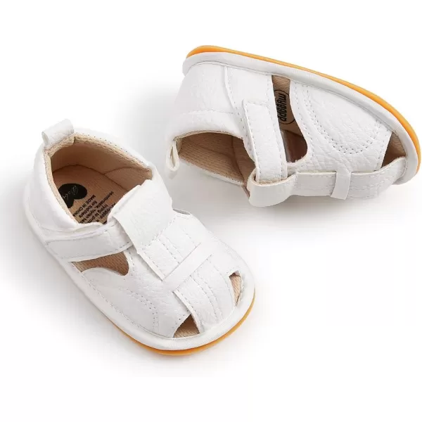 SOFMUO Baby Girls Boys Sparkly Bowknot Sandals Premium Soft AntiSlip Rubber Sole Infant Summer Outdoor Shoes Toddler First WalkersA3White