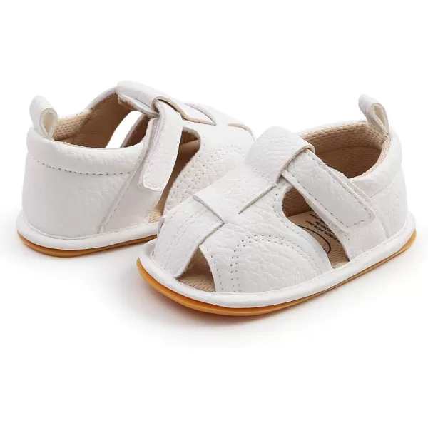 SOFMUO Baby Girls Boys Sparkly Bowknot Sandals Premium Soft AntiSlip Rubber Sole Infant Summer Outdoor Shoes Toddler First WalkersA3White