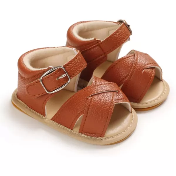 SOFMUO Baby Girls Boys Sparkly Bowknot Sandals Premium Soft AntiSlip Rubber Sole Infant Summer Outdoor Shoes Toddler First WalkersAbrown
