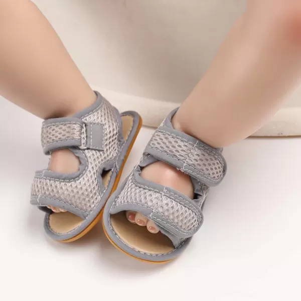 SOFMUO Baby Girls Boys Sparkly Bowknot Sandals Premium Soft AntiSlip Rubber Sole Infant Summer Outdoor Shoes Toddler First WalkersDgrey