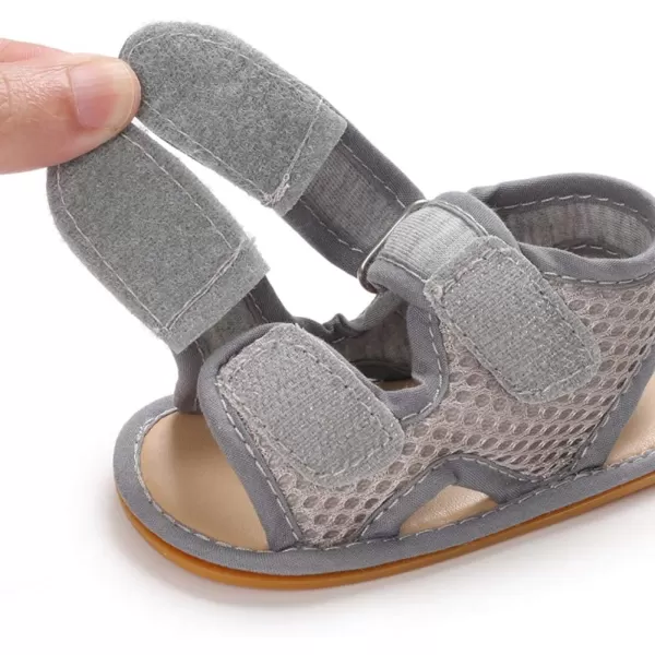 SOFMUO Baby Girls Boys Sparkly Bowknot Sandals Premium Soft AntiSlip Rubber Sole Infant Summer Outdoor Shoes Toddler First WalkersDgrey