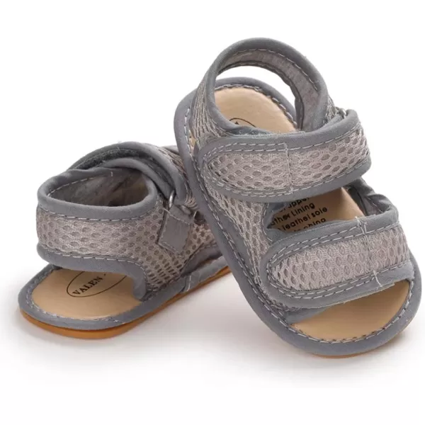 SOFMUO Baby Girls Boys Sparkly Bowknot Sandals Premium Soft AntiSlip Rubber Sole Infant Summer Outdoor Shoes Toddler First WalkersDgrey