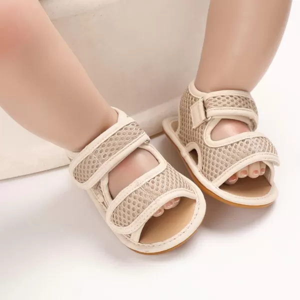 SOFMUO Baby Girls Boys Sparkly Bowknot Sandals Premium Soft AntiSlip Rubber Sole Infant Summer Outdoor Shoes Toddler First WalkersDkhaki