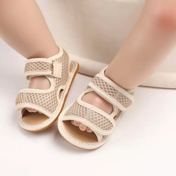 SOFMUO Baby Girls Boys Sparkly Bowknot Sandals Premium Soft AntiSlip Rubber Sole Infant Summer Outdoor Shoes Toddler First WalkersDkhaki