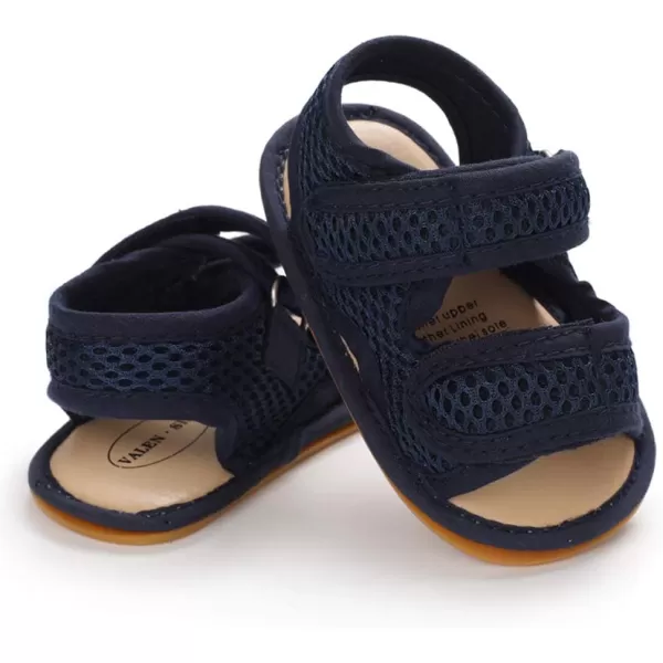 SOFMUO Baby Girls Boys Sparkly Bowknot Sandals Premium Soft AntiSlip Rubber Sole Infant Summer Outdoor Shoes Toddler First WalkersDnavy