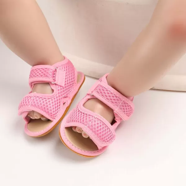 SOFMUO Baby Girls Boys Sparkly Bowknot Sandals Premium Soft AntiSlip Rubber Sole Infant Summer Outdoor Shoes Toddler First WalkersDpink