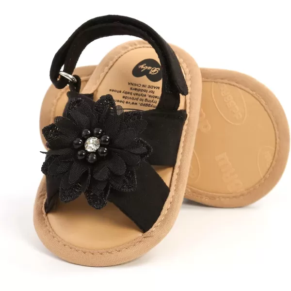 SOFMUO Baby Girls Floral Closed Toe Sandals NonSlip Soft Rubber Sole Infant Toddler Summer Walking ShoesA03Pink