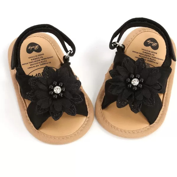 SOFMUO Baby Girls Floral Closed Toe Sandals NonSlip Soft Rubber Sole Infant Toddler Summer Walking ShoesA03Pink