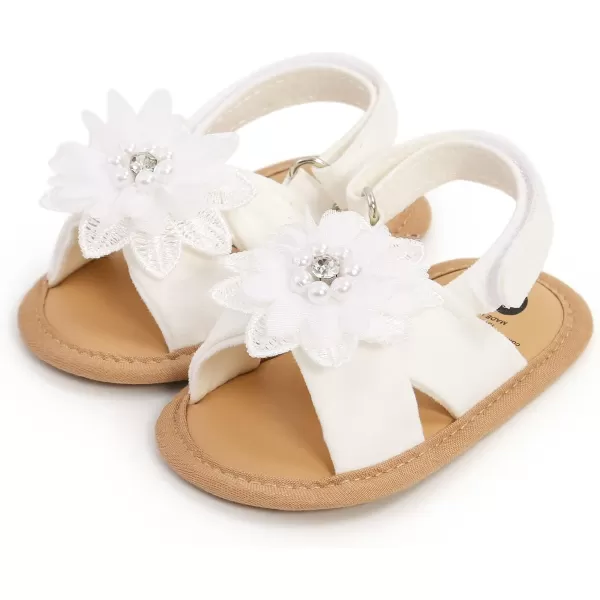 SOFMUO Baby Girls Floral Closed Toe Sandals NonSlip Soft Rubber Sole Infant Toddler Summer Walking ShoesA03Yellow