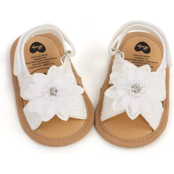 SOFMUO Baby Girls Floral Closed Toe Sandals NonSlip Soft Rubber Sole Infant Toddler Summer Walking ShoesA03Yellow