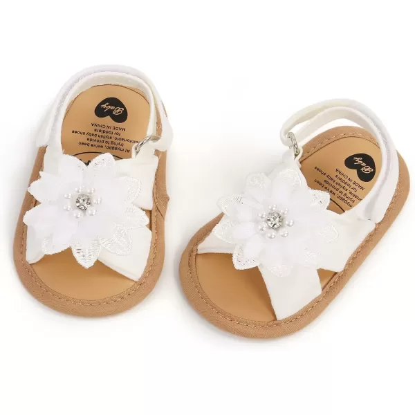 SOFMUO Baby Girls Floral Closed Toe Sandals NonSlip Soft Rubber Sole Infant Toddler Summer Walking ShoesA03Yellow