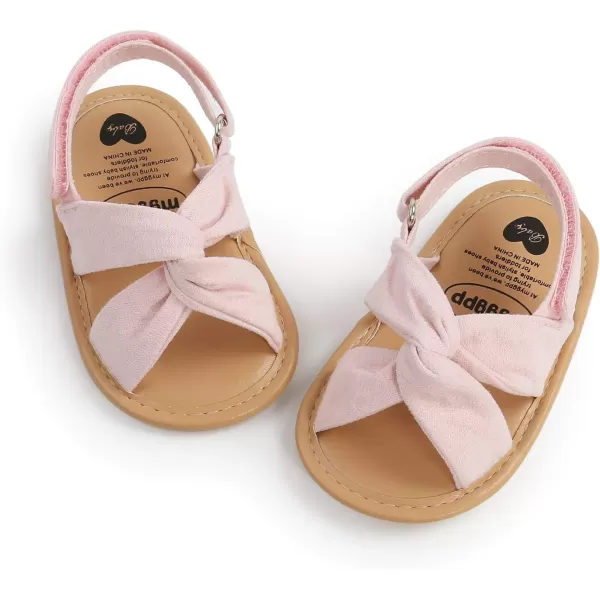 SOFMUO Baby Girls Floral Closed Toe Sandals NonSlip Soft Rubber Sole Infant Toddler Summer Walking ShoesA1Pink