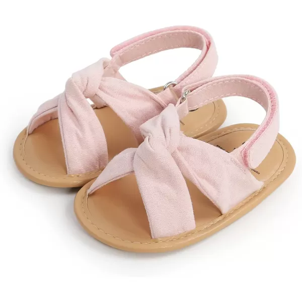 SOFMUO Baby Girls Floral Closed Toe Sandals NonSlip Soft Rubber Sole Infant Toddler Summer Walking ShoesA1Pink