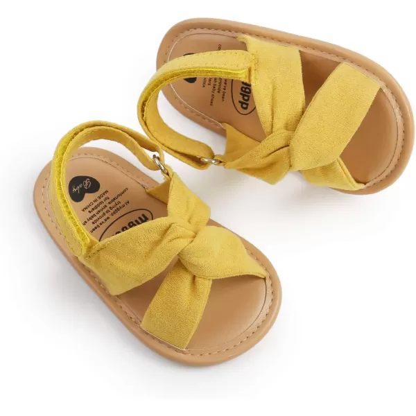 SOFMUO Baby Girls Floral Closed Toe Sandals NonSlip Soft Rubber Sole Infant Toddler Summer Walking ShoesA1Yellow