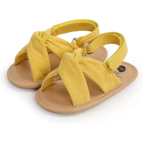 SOFMUO Baby Girls Floral Closed Toe Sandals NonSlip Soft Rubber Sole Infant Toddler Summer Walking ShoesA1Yellow